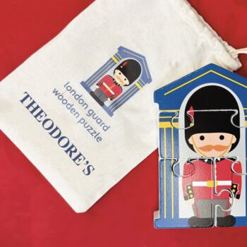 Personalised Childs London Guard Wooden Puzzle, 2 of 5