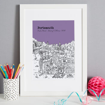 Personalised Portsmouth Graduation Gift Print, 10 of 10