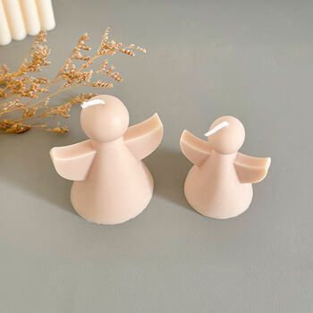 Beige Angel Candle And Angel Gift, 8 of 10