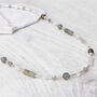 Luna Sterling Silver Beaded Gemstone Necklace, thumbnail 3 of 4