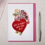 Cute Valentines Day Card Life Is Sweet, thumbnail 1 of 2