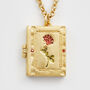 Secret Diary Gold Locket Necklace, thumbnail 3 of 9