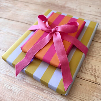 Luxury Bright Stripes Birthday Wrapping Paper, 6 of 11