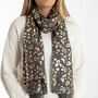 Sparkly Leopard Print Scarf, thumbnail 1 of 8