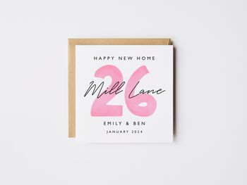 Personalised Bold Red Happy New Home Card *Colour Options, 4 of 5