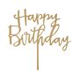 Happy Birthday Cake Topper ~ Gold, thumbnail 4 of 5