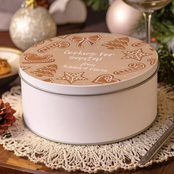 Personalised Christmas Eve Santa’s Cookie Tin, 2 of 3