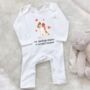 King Charles Cavalier Dog Sibling Personalised Babygrow, thumbnail 5 of 8