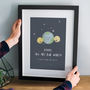 'You Are My World' Personalised Print For Parent, thumbnail 1 of 5