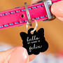 Personalised Cat Face Hello Cat ID Tag, thumbnail 5 of 12