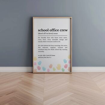 Personalised School Office Definition Print, 3 of 4