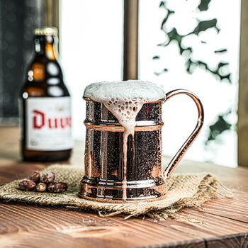 Handcrafted Copper Beer Mug 500ml, Solid Copper Tankard, 5 of 5