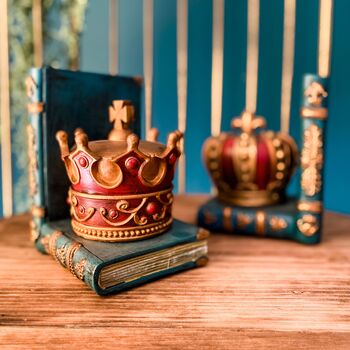 King And Queen Crown Bookends, 4 of 6