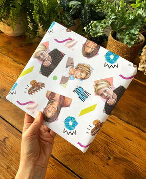 90s Romcom Wrapping Paper – Iconic Hair Style Gift Wrap, 7 of 9