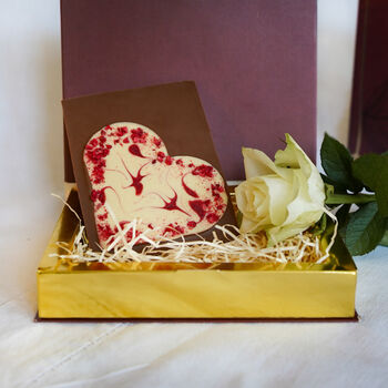 Hand Crafted Heart Chunky Chocolate Bar In Ruby Book, 7 of 8