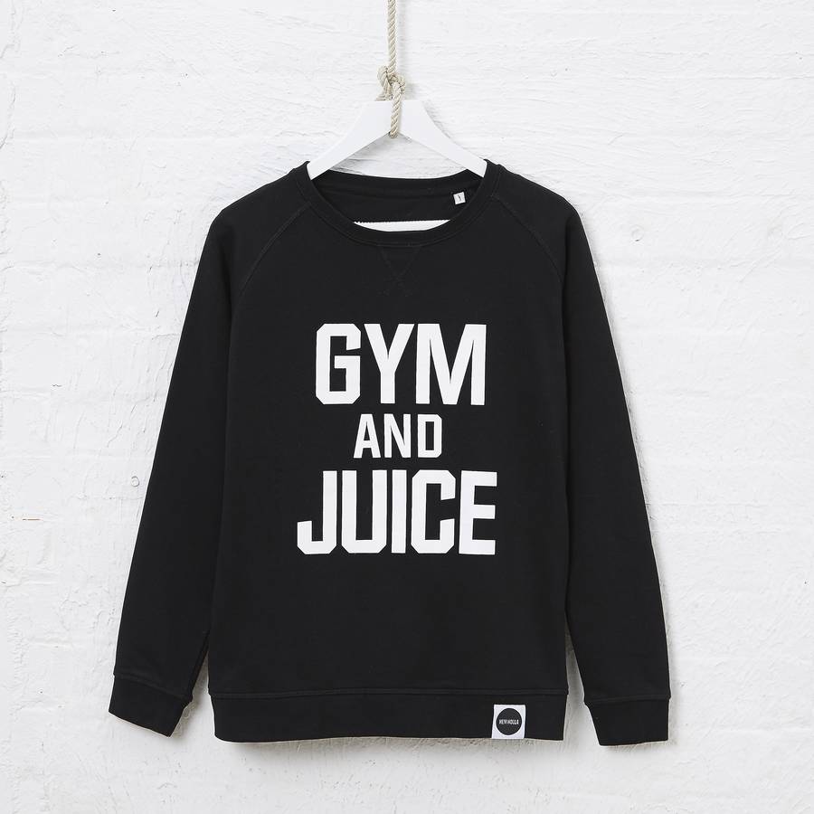 Gym And Juice Sweatshirt, Black By Hey Holla