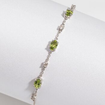 Peridot Bracelet In Sterling Silver And Gold, 3 of 9
