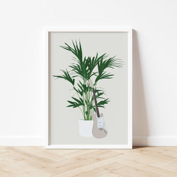 Electric Guitar Houseplant Print | Music Poster, 5 of 12