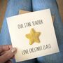Star Teacher / Teacher Assistant Thank You Card, thumbnail 2 of 4