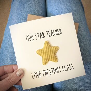 Star Teacher / Teacher Assistant Thank You Card, 2 of 4