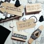 Personalised Christmas Message Text Rubber Stamp, thumbnail 1 of 4
