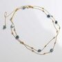 Sterling Silver Gold Plated Apatite Necklace/Bracelet, thumbnail 2 of 5