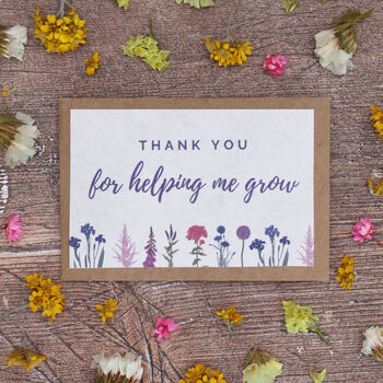 Personalised Thank You Teacher Dried Flower Posy, 8 of 8