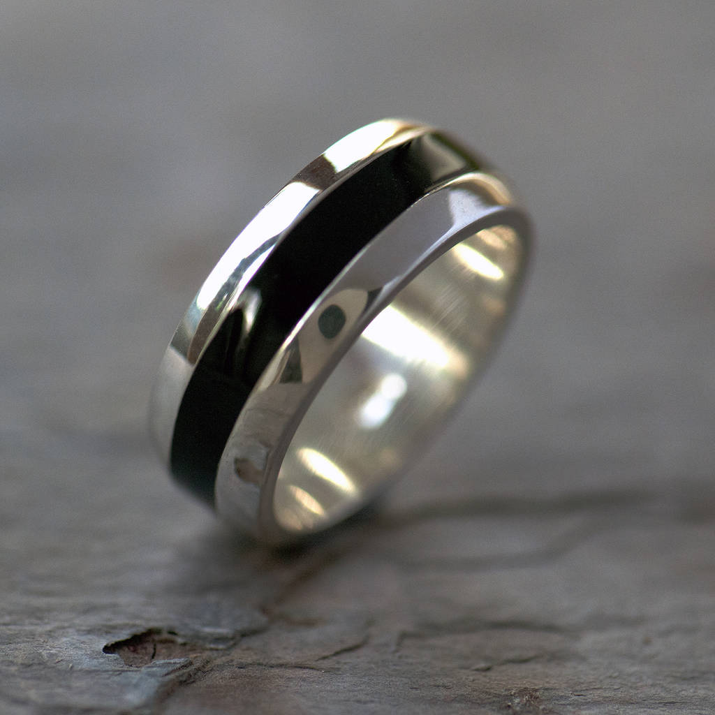 plain silver band ring