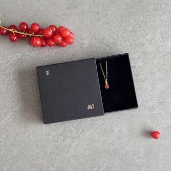 July Birthstone Ruby Gold Plated Necklace, 7 of 9