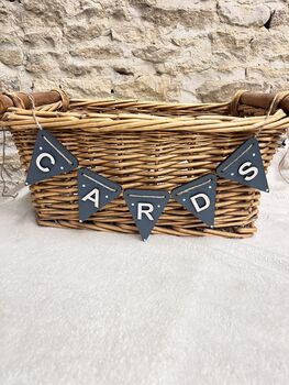 Wedding Card Box Bunting Card Banner For Basket Garland, 2 of 8