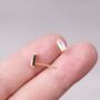 Baguette April Birthstone Stud Earrings, thumbnail 3 of 7