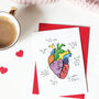 Anatomical Heart Valentine Card, thumbnail 1 of 2
