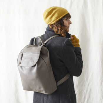 Fair Trade Stylish Versatile Leather Rucksack Backpack, 2 of 12