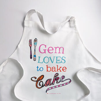 Personalised 'Bake Cake' Apron, 2 of 2