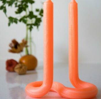 Twist Shaped Hand Made Double Candle, 6 of 7