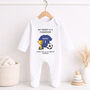 Personalised Daddy Football Champion Baby Outfit, thumbnail 3 of 8