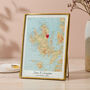 Personalised 2025 Special Place Stitched Heart Map Picture, thumbnail 2 of 4