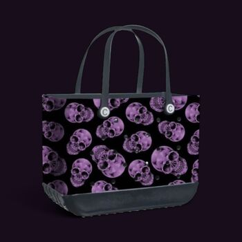 New! Halloween Crocbagg Tote Designs, Pumpkin, Skulls, Ghosts, Grinch, 3 of 6