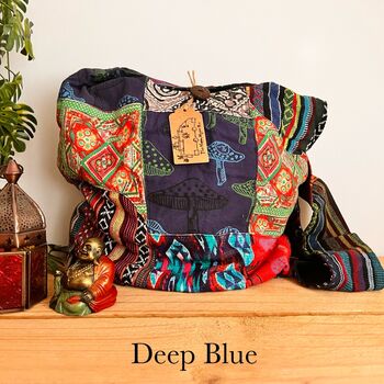 Bohemian Patchwork Shoulder Bag Mushroom Print, 11 of 11