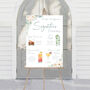 Wedding Custom Cocktail Sign White Floral, thumbnail 4 of 11