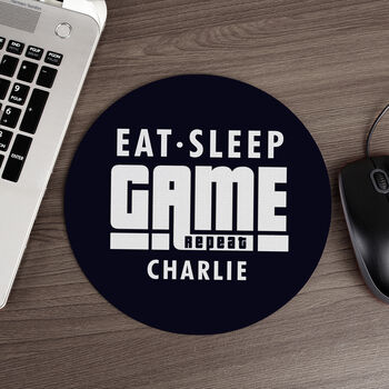 Personalised Games Black Mouse Mat, 2 of 2