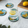 Sicilian Zest Glass Set Of Four Coasters In Gift Box, thumbnail 1 of 3