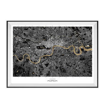 24ct Gold Leaf London Map, 2 of 3