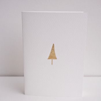 Handmade Gold Leaf Tree Christmas / Birthday Card, 3 of 5