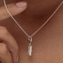 Sterling Silver Graduation Scroll Charm Necklace, thumbnail 1 of 8