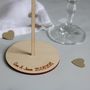 Script Font Wedding Wooden Table Numbers, thumbnail 3 of 10