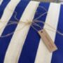 Velcro Sink Skirt, Royal Blue Thick Stripes Cabinet Curtain Bespoke, thumbnail 3 of 6