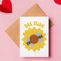 Crochet 'Bee Mine' Valentine Card, thumbnail 1 of 2