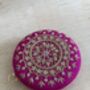 Hot Pink Circular Handcrafted Clutch Bag, thumbnail 2 of 7