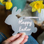Foil Happy Easter Bunny Keepsake Decoration, thumbnail 1 of 6